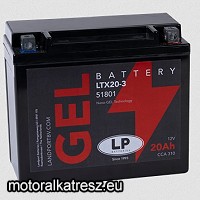 Landport GTX20-3 / LTX20-3 gél-zselés akkumulátor (YTX20L-BS, YTX20HL-BS, HVT-1 helyett is)