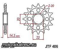 JT 105-486-16 első lánckerék