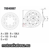 Brembo 78B40887 féktárcsa