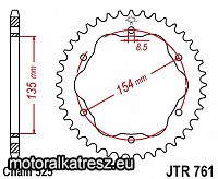 JT 115-593-41 hátsó lánckerék