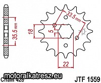 JT 102-331-14 első lánckerék