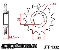 JT 101-566-16 első lánckerék