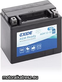 Exide AGM 12-10 akkumulátor (360°-ban forgatható, YTX12-BS / ETX12-BS helyett)