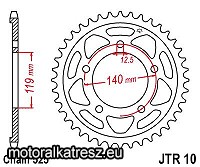 JT 115-581-45 hátsó lánckerék