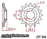 JT JTF524.15 első lánckerék