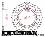 JT 110-452-43 hátsó lánckerék