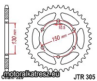 JT 112-468-46 hátsó lánckerék