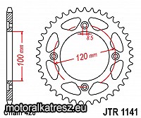 JT 116-249-51 hátsó lánckerék
