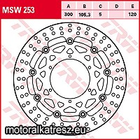 TRW Lucas MSW253 féktárcsa