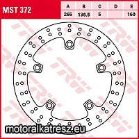 TRW Lucas MST372 féktárcsa