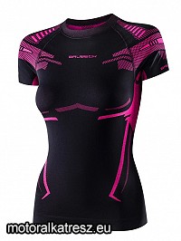 Brubeck DRY Női rövid ujjú felső – Fekete / Pink S (1 db)