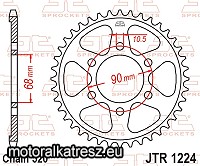 JT 111-466-36 hátsó lánckerék