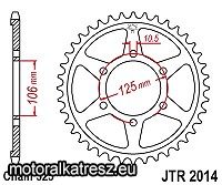 JT 115-569-37 hátsó lánckerék