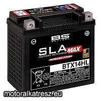 BS SLA MAX BTX14HL gyárilag zárt akkumulátor (360°-ban forgatható, emelt indítóáramú)