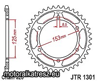 JT JTR1301.42 hátsó lánckerék