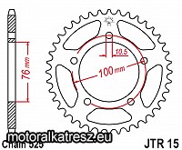 JT JTR15.46 hátsó lánckerék