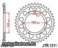 JT 111-567-44 hátsó lánckerék