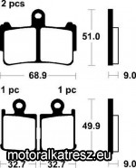 SBS (Scandinavian Brakes) 869HS fékbetét