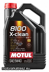 Motul 8100 X-Clean 5W40 FULL SZINTETIKUS autó olaj 5l
