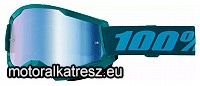 100% Strata2 50028-00023 kék védőszemüveg kék színű tükrös lencsével (cross/enduro/ATV/quad)