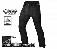 Trilobite Parado Doublelayer fekete színű motoros farmernadrág, rövidített szár, AAA, 30
