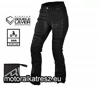 Trilobite Parado Doublelayer női fekete színű motoros farmernadrág, skinny fit, hosszított szár, AAA, 26