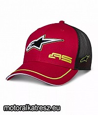 Alpinestars Exceed Trucker hálós sapka piros-fekete színben, logóval