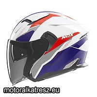 NOX N130 fehér-kék-piros nyitott bukósisak S