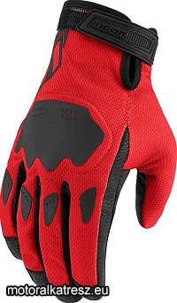 ICON Hooligan piros-fekete cross/enduro/nyári kesztyű L (1 pár)