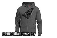 UFO Kapucnis pulóver szürke színben fehér felirattal M