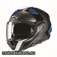 HJC F100 BIOS MC2 fekete-fehér-szürke-kék hátranyitható bukósisak L