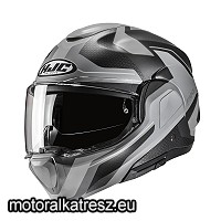 HJC F100 BIOS MC5SF fekete-szürke hátranyitható bukósisak M
