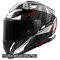 LS2  FF811 VECTOR II CARBON SAVAGE fehér-piros-szürke bukósisak L