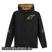 Alpinestars Fleece Sessions v3 cipzáras kapucnis pulóver fekete-arany M