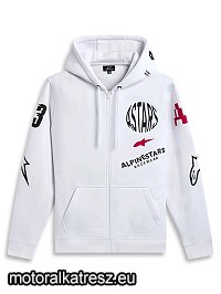 Alpinestars VARIEGATE cipzáras kapucnis pulóver fehér XL (1 db)