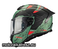 MT Atom 2 SV HIGHLANDS C6 matt zöld-fekete-piros felnyitható sisak XL