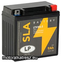 Landport YTX9A-3 akkumulátor (YB9L széria helyett gyárilag zárt, forgatható)