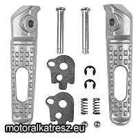 Biketec Hátsó lábtartópár, ezüst BTFR004