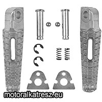 Biketec Hátsó lábtartópár, ezüst BTFR008