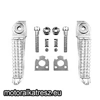 Biketec Hátsó lábtartópár, ezüst BTFR012