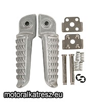 Biketec Hátsó lábtartópár, ezüst BTFR016