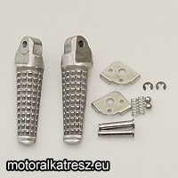 Biketec Hátsó lábtartópár, ezüst BTFR037