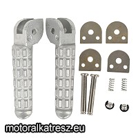 Biketec Hátsó lábtartópár, ezüst BTFR043
