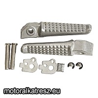 Biketec Hátsó lábtartópár, ezüst BTFR048