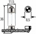 Hella 12V 5W C5W rendszámtábla világítás izzó