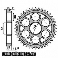 JT 115-607-40 hátsó lánckerék