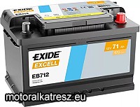 Exide EB712 Excell 71Ah akkumulátor