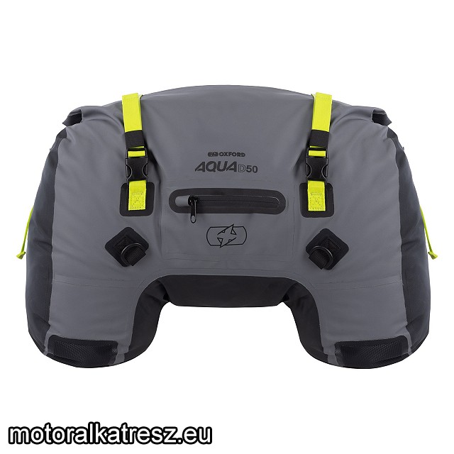 Oxford AQUA D-50 Utasülés táska szürke-UV, 50 liter (nyeregtáska/csomagtartó táska) OL708